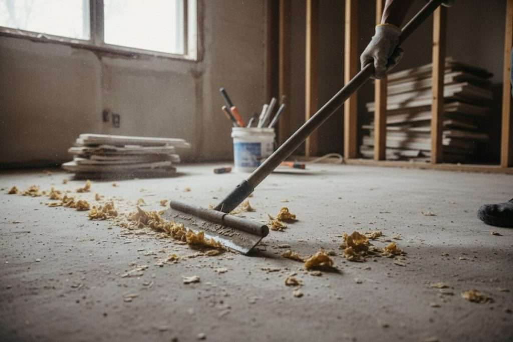 Enlever moquette collée sur béton : méthodes efficaces